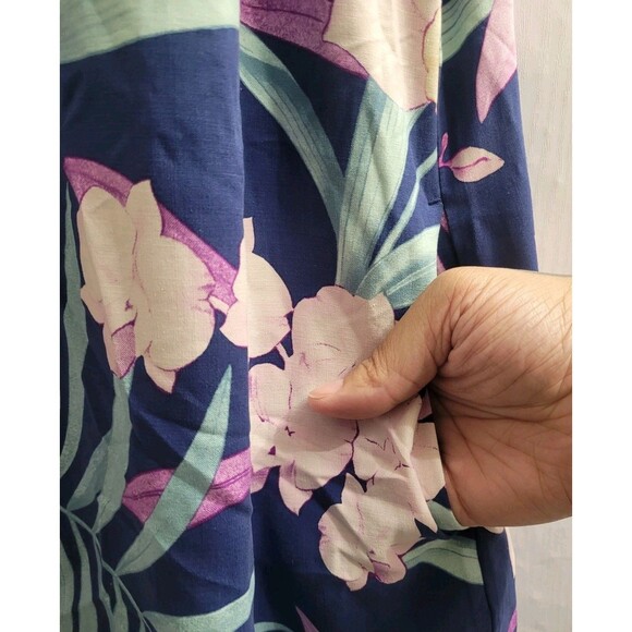 Tommy Bahama Orchid Opulence Print Sleeveless Silk Shift Dress Size Medium - Picture 11 of 13